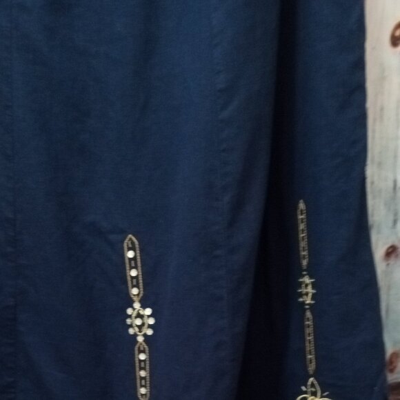 Classics Elements L/G 14-16 Embroidered Beaded Skirt 34" Long - Picture 8 of 10